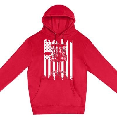 Disc Golf Usa Flag Premium Pullover Hoodie