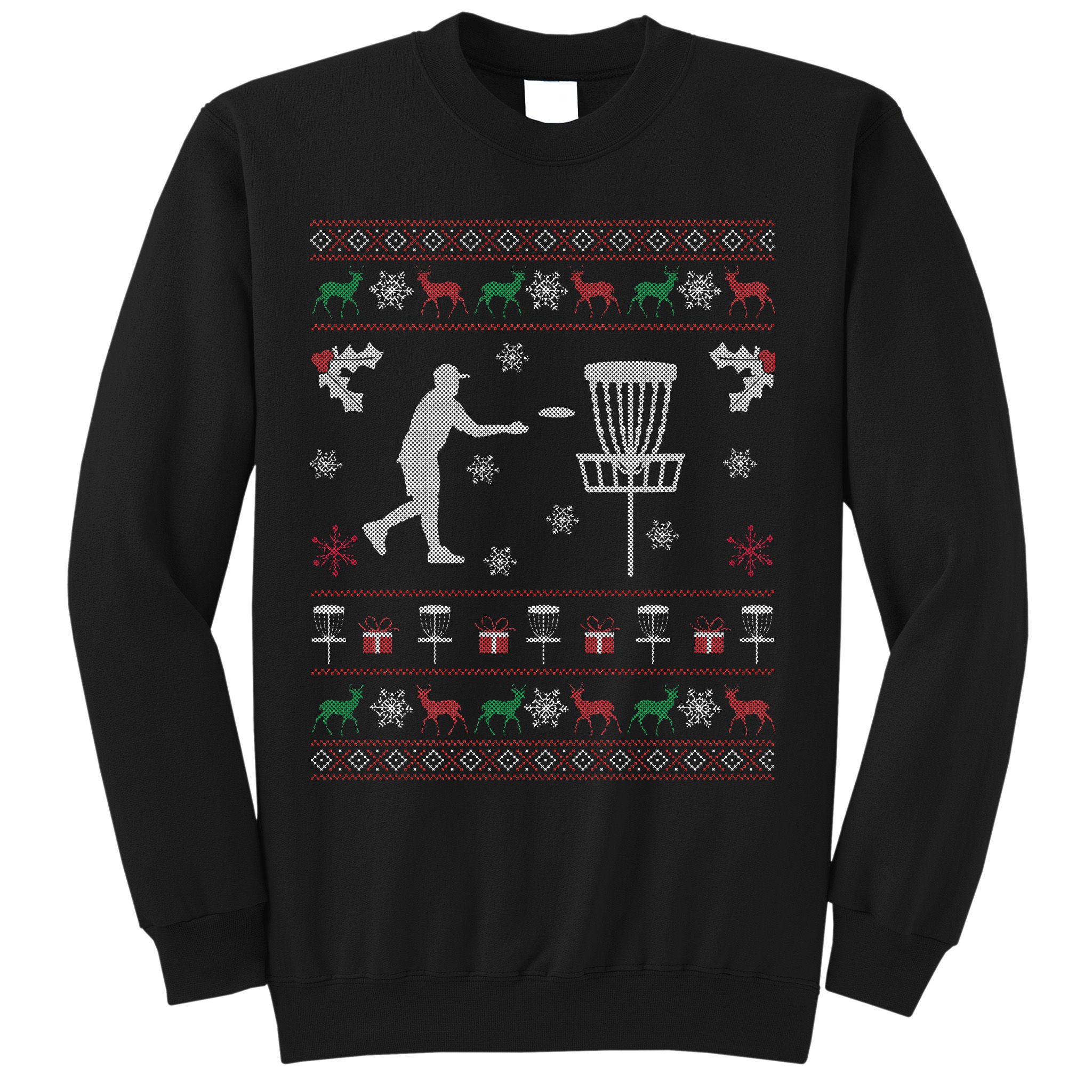 Disc Golf Ugly Christmas Gift for Disc Golf Player Sweatshirt