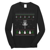 Disc Golf Ugly Christmas Sweater Pajama Long Sleeve Shirt