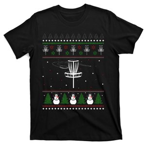 Disc Golf Ugly Christmas Sweater Pajama T-Shirt