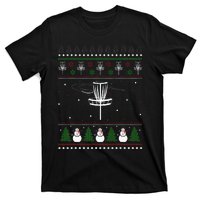 Disc Golf Ugly Christmas Sweater Pajama T-Shirt