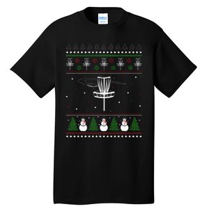 Disc Golf Ugly Christmas Sweater Pajama Tall T-Shirt