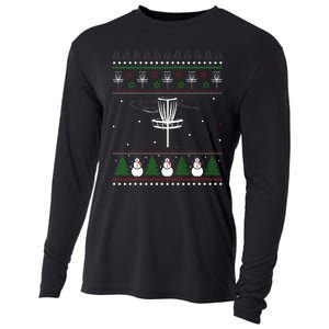 Disc Golf Ugly Christmas Sweater Pajama Cooling Performance Long Sleeve Crew