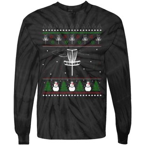 Disc Golf Ugly Christmas Sweater Pajama Tie-Dye Long Sleeve Shirt