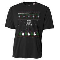 Disc Golf Ugly Christmas Sweater Pajama Gifts Cooling Performance Crew T-Shirt