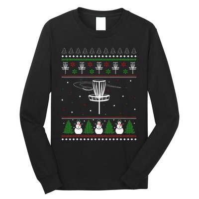 Disc Golf Ugly Christmas Sweater Pajama Gifts Long Sleeve Shirt