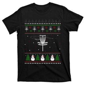 Disc Golf Ugly Christmas Sweater Pajama Gifts T-Shirt