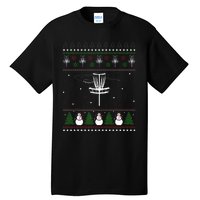 Disc Golf Ugly Christmas Sweater Pajama Gifts Tall T-Shirt