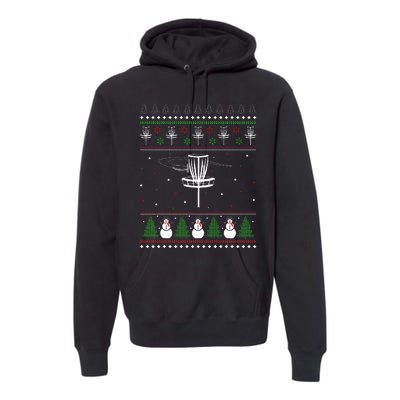 Disc Golf Ugly Christmas Sweater Pajama Gifts Premium Hoodie