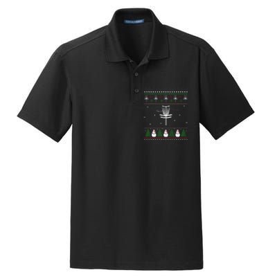 Disc Golf Ugly Christmas Sweater Pajama Gifts Dry Zone Grid Polo