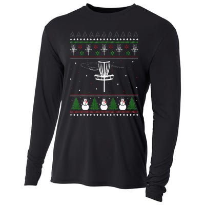 Disc Golf Ugly Christmas Sweater Pajama Gifts Cooling Performance Long Sleeve Crew