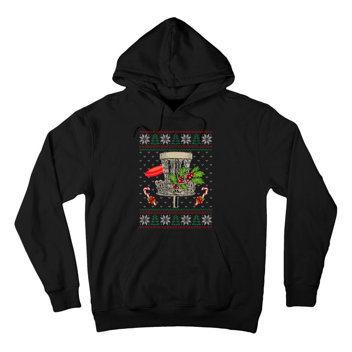 Disc Golf Ugly Christmas Pajama Xmas Funny Hoodie