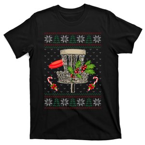 Disc Golf Ugly Christmas Pajama Xmas Funny T-Shirt