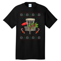 Disc Golf Ugly Christmas Pajama Xmas Funny Tall T-Shirt