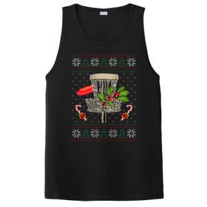 Disc Golf Ugly Christmas Pajama Xmas Funny PosiCharge Competitor Tank