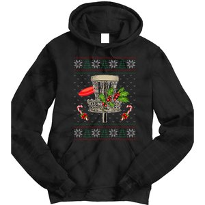 Disc Golf Ugly Christmas Pajama Xmas Funny Tie Dye Hoodie