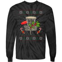 Disc Golf Ugly Christmas Pajama Xmas Funny Tie-Dye Long Sleeve Shirt