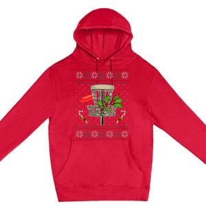 Disc Golf Ugly Christmas Pajama Xmas Funny Premium Pullover Hoodie