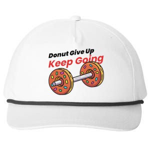 Donut Give Up Funny Fitness Gym Donut Sweets Lifting Snapback Five-Panel Rope Hat