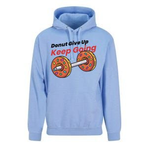 Donut Give Up Funny Fitness Gym Donut Sweets Lifting Unisex Surf Hoodie