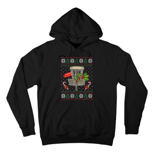 Disc Golf Ugly Christmas Pajama Xmas Funny golf player Hoodie