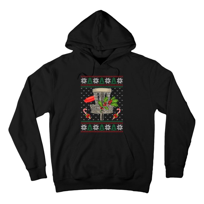 Disc Golf Ugly Christmas Pajama Xmas Funny golf player Hoodie