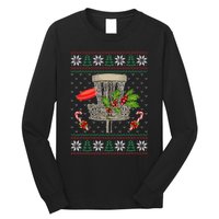 Disc Golf Ugly Christmas Pajama Xmas Funny golf player Long Sleeve Shirt