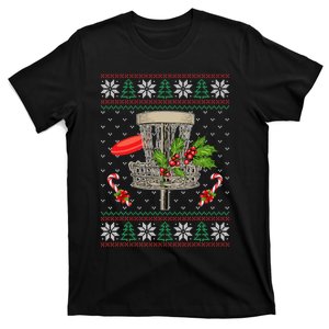 Disc Golf Ugly Christmas Pajama Xmas Funny golf player T-Shirt