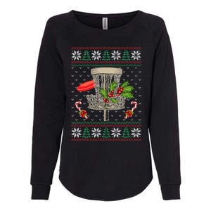 Disc Golf Ugly Christmas Pajama Xmas Funny golf player Womens California Wash Sweatshirt