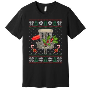 Disc Golf Ugly Christmas Pajama Xmas Funny golf player Premium T-Shirt