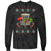 Disc Golf Ugly Christmas Pajama Xmas Funny golf player Tie-Dye Long Sleeve Shirt