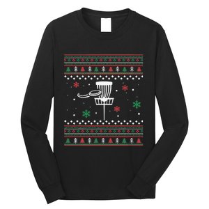 Disc Golf Ugly Christmas Pajama Xmas Gifts for golf Long Sleeve Shirt