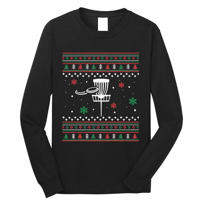 Disc Golf Ugly Christmas Pajama Xmas Gifts for golf Long Sleeve Shirt