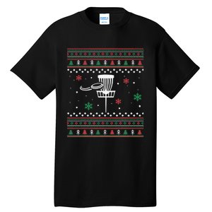 Disc Golf Ugly Christmas Pajama Xmas Gifts for golf Tall T-Shirt