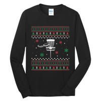 Disc Golf Ugly Christmas Pajama Xmas Gifts for golf Tall Long Sleeve T-Shirt