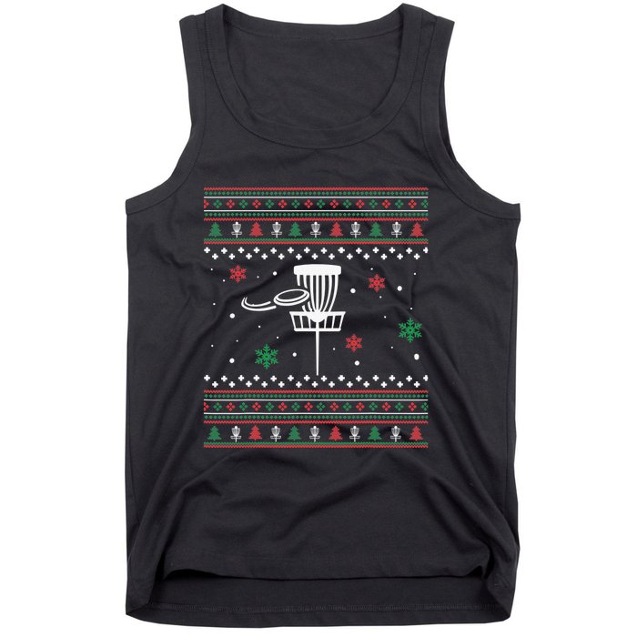 Disc Golf Ugly Christmas Pajama Xmas Gifts for golf Tank Top