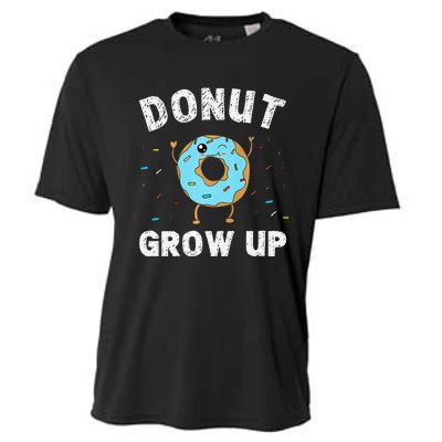 Donut Grow Up Birthday Party Blue Donut Outfit Cooling Performance Crew T-Shirt