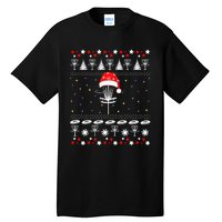 Disc Golf Ugly Christmas Sweater Pajama Tall T-Shirt