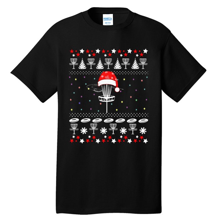 Disc Golf Ugly Christmas Sweater Pajama Tall T-Shirt