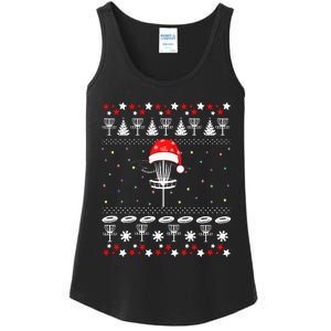 Disc Golf Ugly Christmas Sweater Pajama Ladies Essential Tank