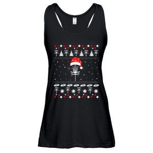 Disc Golf Ugly Christmas Sweater Pajama Ladies Essential Flowy Tank