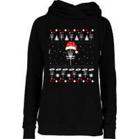 Disc Golf Ugly Christmas Sweater Pajama Womens Funnel Neck Pullover Hood