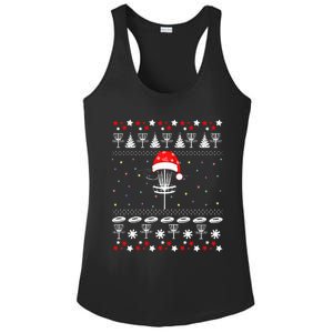 Disc Golf Ugly Christmas Sweater Pajama Ladies PosiCharge Competitor Racerback Tank