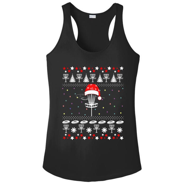 Disc Golf Ugly Christmas Sweater Pajama Ladies PosiCharge Competitor Racerback Tank