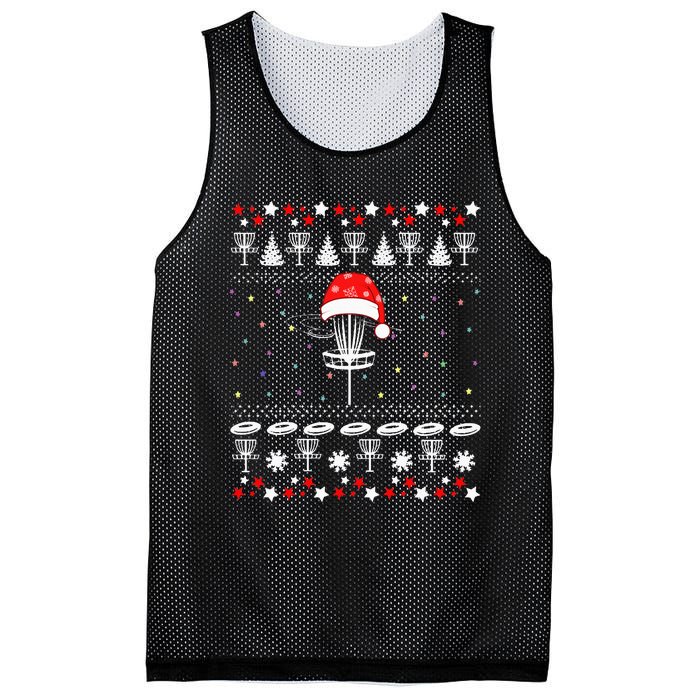 Disc Golf Ugly Christmas Sweater Pajama Mesh Reversible Basketball Jersey Tank