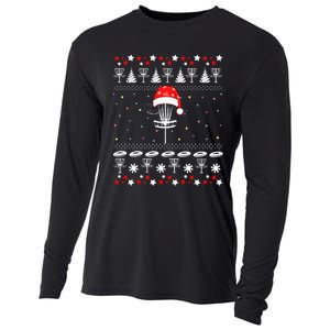 Disc Golf Ugly Christmas Sweater Pajama Cooling Performance Long Sleeve Crew