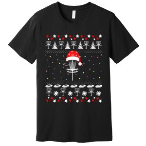 Disc Golf Ugly Christmas Sweater Pajama Premium T-Shirt