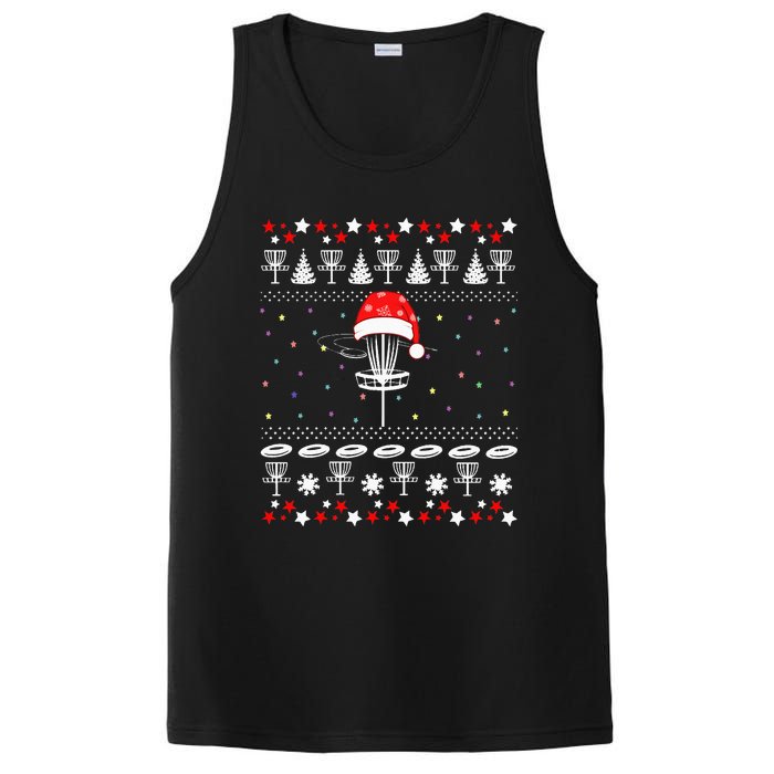 Disc Golf Ugly Christmas Sweater Pajama PosiCharge Competitor Tank