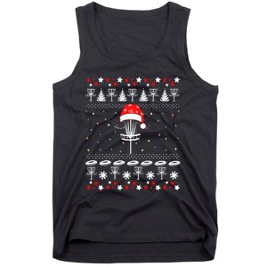 Disc Golf Ugly Christmas Sweater Pajama Tank Top