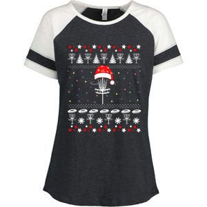 Disc Golf Ugly Christmas Sweater Pajama Enza Ladies Jersey Colorblock Tee